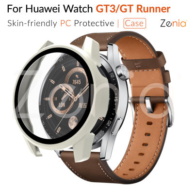 Zenia เคสโทรศัพท์พลาสติกสำหรับนาฬิกา Huawei Watch GT 3 Runner GT3,เคสป้องกันนาฬิกากีฬาอัจฉริยะเป็นมิตรกับผิวสีสันสดใส
