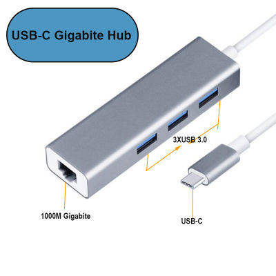 USB Type C Hub HDMI-compatible Ethernet Adapter USB3.1 to RJ45 Gigabit Ethernet LAN Network USB 3.0 Hub adapter(Realtek chipset)