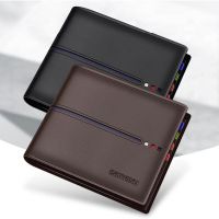 ZZOOI 2021 New Mens Wallet Genuine Leather Wallet RFID Blocking Fold Ultra Thin Business Card Holder  Purse Money Bag  Wallet  Man