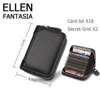 ELLEN Fantasia【ช่องเสียบการ์ด 20 ช่อง】 กระเป๋าใส่บัตรหนังขนาดกะทัดรัดและเล็กใส่บัตรประจำตัว