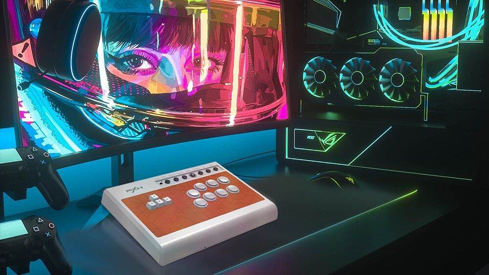 Arcade Fight Stick PXN X8 Joystick Wired Game Controller Fighting Stick ...