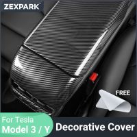 ZEXPARK For Tesla Model 3 Model Y Car Stickers Carbon Fiber Pattern Rear Air Outlet Protective Cover For Tesla Car Accessories