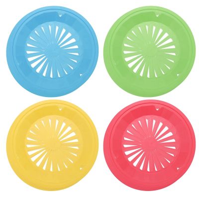 16 Pcs Reusable Plastic Paper Plate Holder for Party BBQ and Picnic Round Paper Plate Trays Barbecue Plate Dinnerware