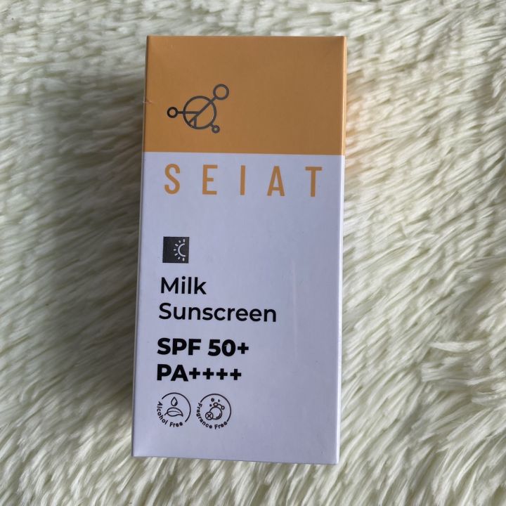 seiat-milk-sunscreen-spf-50-pa-ซีแอท-ครีมกันแดด-เนื้อน้ำนม-ควบคุมความมัน-ปกป้องผิวจากแสงแดดและมลภาวะ