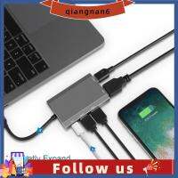 QIANGNAN6ฮับ6 In 1 USB อะแดปเตอร์อีเทอร์เน็ตตัวขยาย3.0 PD USB ชาร์จตัวแยก4K HDMI Type-C แท่นวางมือถือ