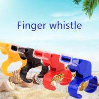 1pc Outdoors Finger Whistle Silicone Tooth Guard Professional Training Outdoor Activities Camping Hiking Souvenirs Whistles Survival kits