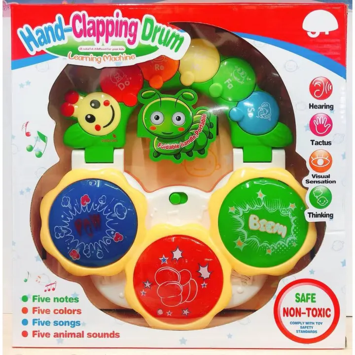 sunny shop Baby puzzle hand clap drum baby shiny sound toy Lazada PH