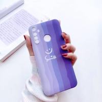 เคสซัมชุง Case Samsung  ลายสายรุ้งสีม่วง Samsung A11 A31 A42 A51 A71 A10 A10s A20/A30 A50/A50s/A30s Note8 Note9 Note10 note10plus J4plus S9plus S10plus A7(2018) เคสเนื้อด้านกำมะหยี่