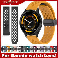 For Garmin Venu SQ SQ 2 สาย Venu 3 Vivoactive 3 4 สายนาฬิกา Watch Venu 2 2s SQ Forerunner 645 265 255 ซิลิโคน สาย Magnetic Buckle Band No Gaps Soft Rubber สายนาฬิกาข้อมือสำหรับ