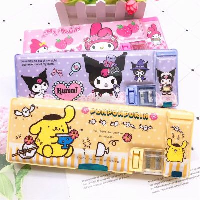 Kawaii  Series Anime Cartoon Pencil Case Cute Cinnamoroll My Melody Kuromi Pencil Sharpener Pencil Case Stationery Box