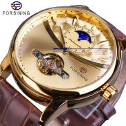 new Forsining classic fashion blue moon phase mechanical watch automatic