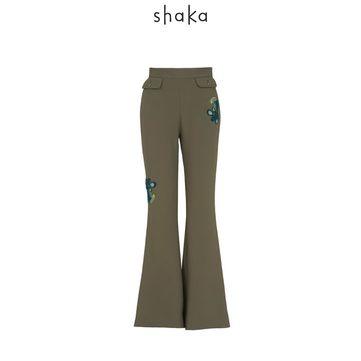 ss19-shaka-bell-bottom-pants-กางเกงขายาวทรงขากระดิ่ง-เอวสูง-ปักแต่งอาร์มไหมฟูลายนกยูง-pn-s190418