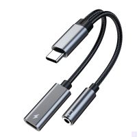 USB C DAC Adapter 2 In 1 Type C To 3.5 Earphone Adapter Audio Type-C To Earphone 3Mm Jack AUX USB C 3.5 For Samsung USBC 3 5