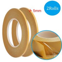 5mm PET Double-Sided Tape Transparent Traceless High Temperature Resistant Ultra-Thin Double-Sided Tape 0.05mm Thick 2Rolls Adhesives  Tape