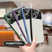 เคสสำหรับ Realme C55 C33 C53 NFC RealmeC53 C 55 53 33 2023ซิลิโคนป้องกันเลนส์ใสด้วยเคสโทรศัพท์เนื้อนิ่ม TPU ชุบโลหะด้วยไฟฟ้าเคสด้านหลังกันกระแทก