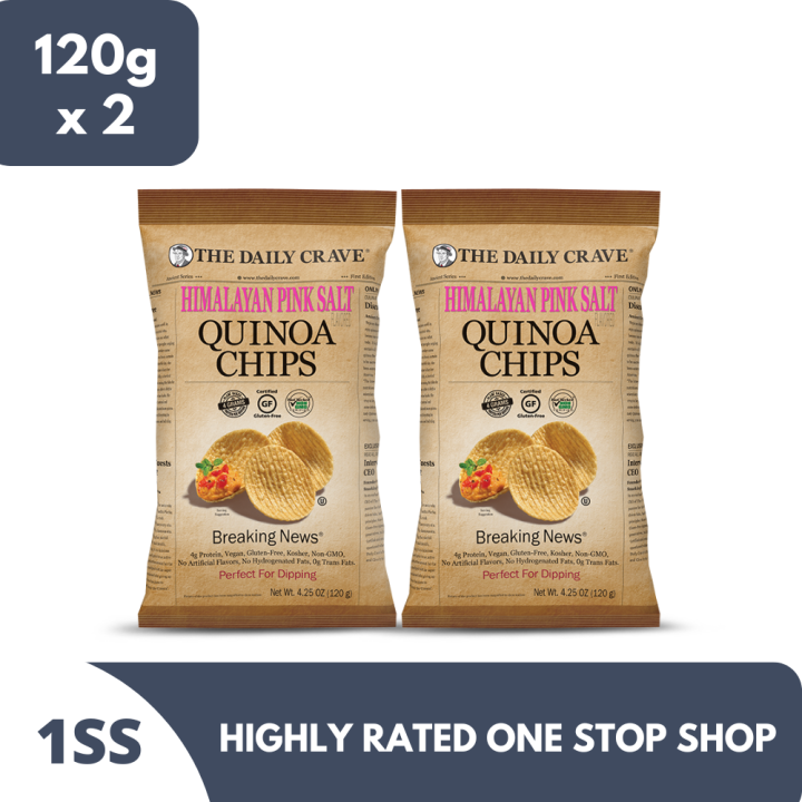 The Daily Crave Himalayan Pink Salt Quinoa Chips 120g x 2 Lazada PH