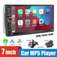 12V Car DVD MP5 Player 7 Inch Screen Carplay Android Bluetooth Audio MP3 FM Radio Camera Autoradio Accessories 7010B/7012B/7018B