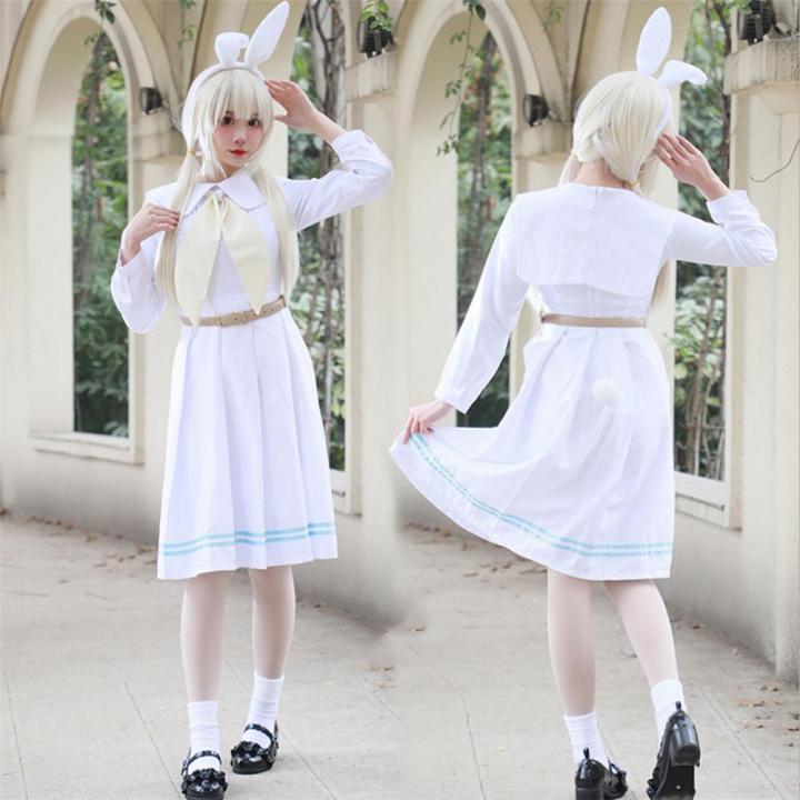 anime-cosplay-beastars-haru-costume-lolita-dress-women-japanese-school-uniform-white-rabbit-party-carnival-halloween-costume