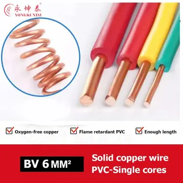 1m 3.3ft 6mm Flat Pure Copper Braid Cable Bare Copper Braid Wire Ground  Lead