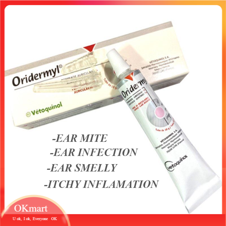 【PETS EAR】Vetoquinol Oridermyl Ointment 10g Ear Infections, Anti