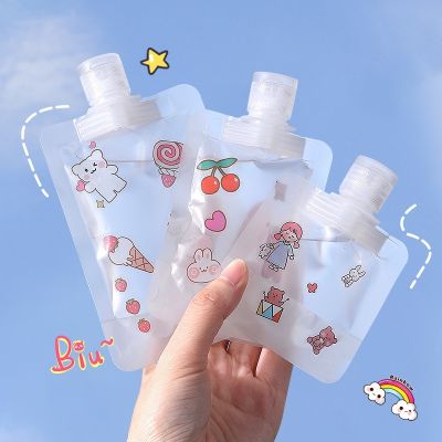 Lotion Dispenser Bag Reusable Leakproof Pouches Shampoo Liquid Cosmetic Packaging Storage Container