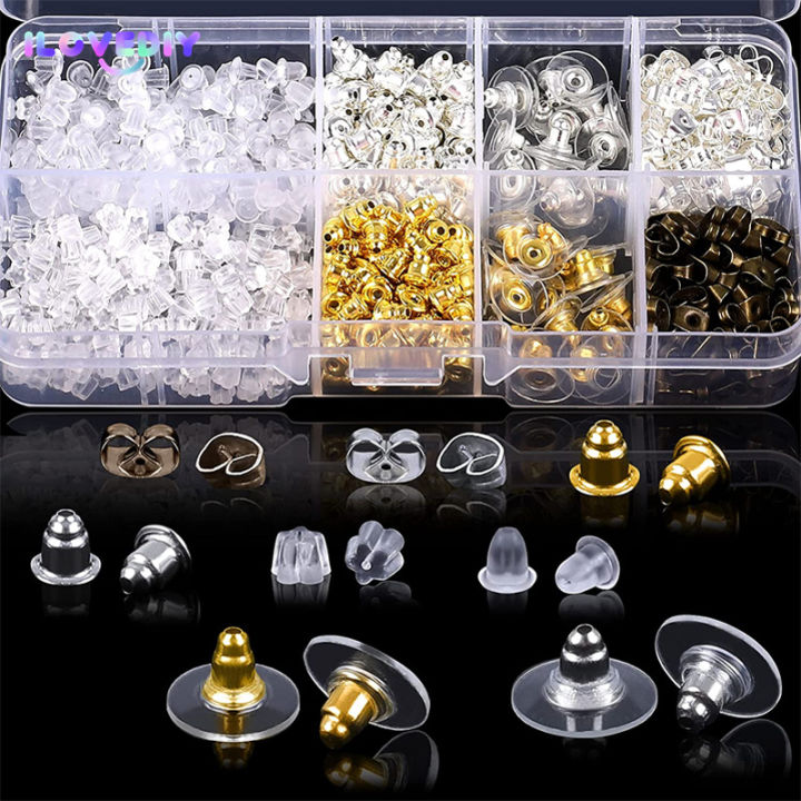 100pcs Rubber Earring Backings & Stud Backs Jewelry Making