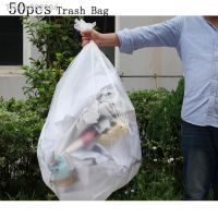 ☬✠☫ 50pcs Trash Bags Large Capacity Trash Bag Disposable Thickened Storage Bags Clear Recycling Bin Liners Bags Plastic Refuse Sacks