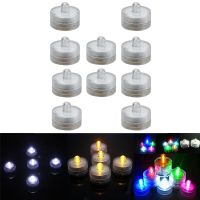 10Pcs Flameless Flickering Battery LED Tea Light Candles Submersible Waterproof