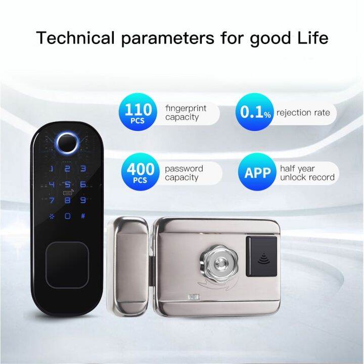 R5 Tuya Smart Wifi Unlocking Lock Biometric Fingerprint Security