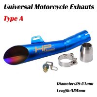 【No-profit】 Akrapovic ท่อไอเสียมอเตอร์ไซค์ทั่วไป51มม.,ท่อไอเสียเอสเคปสกู๊ตเตอร์ GP ท่อไอเสียกำจัดลื่นจักรยานวิบากสำหรับ R3 R6 MT03