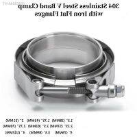 ◐☫ 4/3.5/3/2.75/2.5/2.25/2/1.75/1.5 inch Flat 304 Stainless Steel V-Band Clamp Exhaust Downpipe T-Bolt Flat Flange