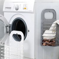 ☎❧ Bathroom Folding Dirty Clothes Storage Basket Laundry Basket Wall Hanging Large Portable Punch-Free Put Clothes Bucket