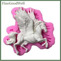 FineGoodWell 3D แม่พิมพ์ซิลิโคนม้า Unicorn cake Decor fondant Cookies แม่พิมพ์เครื่องมืออบ