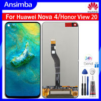 จอ LCD แบบดั้งเดิม Ansimba สำหรับ Huawei Nova 4 /Honor View 20จอแสดงผล LCD แบบสัมผัสหน้าจอแทนการประกอบสำหรับดิจิตอล Huawei Nova 4 Honor View 20 VCE-AL00, VCE-TL00,PCT-AL10 VCE-L22,PCT-TL10, PCT-L29จอแสดงผลหน้าจอ LCD