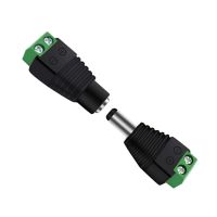 2pcs 2.1x5.5mm 2.5x5.5mm Female Male DC Connector Power Jack Adapter Plug Cable Connector for COB LED Strip Light Bar DIY  Wires Leads Adapters