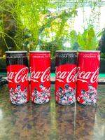 Coca-cola โค้กกระป๋องจากญี่ปุ่นเซ็ต4กระป๋องลายไม่ซ้ำ มีน้ำ