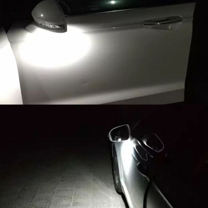 ไฟ-led-ใต้กระจกด้านข้างสำหรับรถยนต์-แผ่นเรืองแสง2ชิ้นไฟส่องพื้นประกอบไฟสำหรับยานพาหนะ