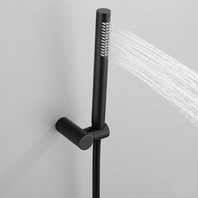 Hotel Any Stream High Pressure Hand Held Shower Head Black Bathroom Wall Mount Brass Shower Sprayer Set With Hose Shower Holder