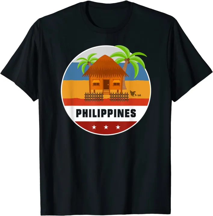 Philippines Home Nipa Hut Philippine Cotton Tshirt for Men and Women
