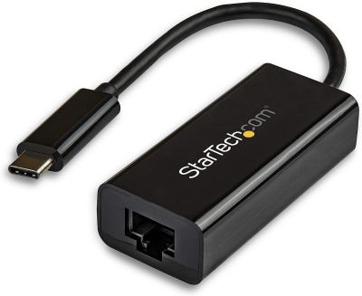 ‎StarTech StarTech.com USB C to Gigabit Ethernet Adapter - Black - USB 3.1 to RJ45 LAN Network Adapter - USB Type C to Ethernet (US1GC30B)