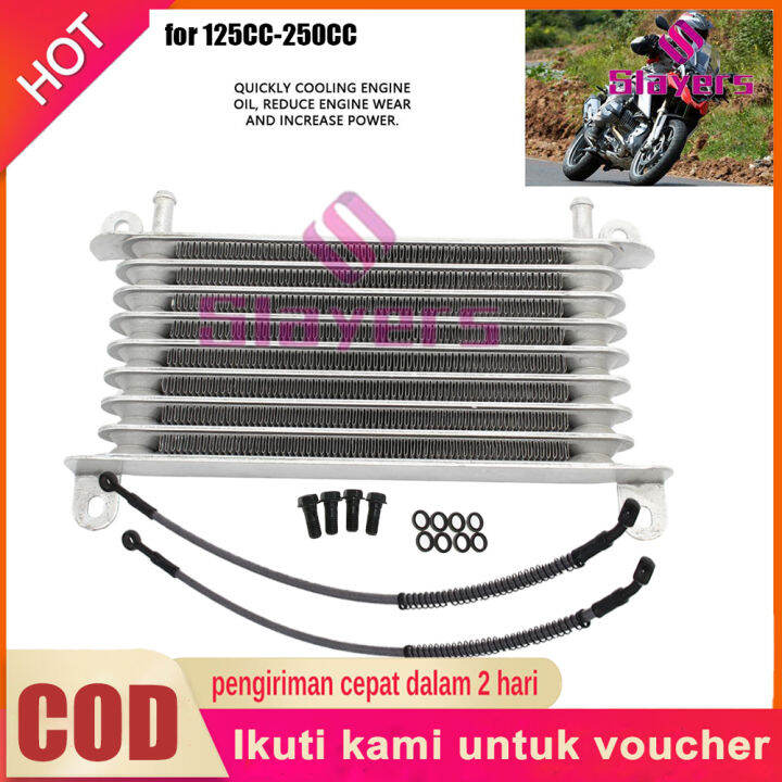 Sepeda Motor Oil Cooler Oli Mesin Radiator Aluminium 125 Ml Pendingin