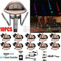 Smart WIFI RGB Waterproof LED Deck Step Light Garden Yard Villa Patio Stair Corridor Plinth Fence Lamp Low Voltage 12V 10pcs/lot