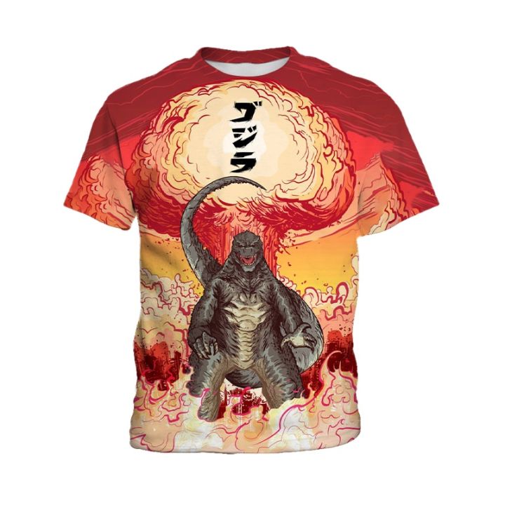 godzilla-pattern-printed-3-13-years-old-children-t-shirt-science-fiction-movie-short-sleeved-shirt-boys-daily-tops-baby-t-shirts-clothing