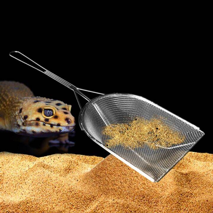 Reptile Sand Shovel Sieve Filter Stainless Steel Terrarium Substrate