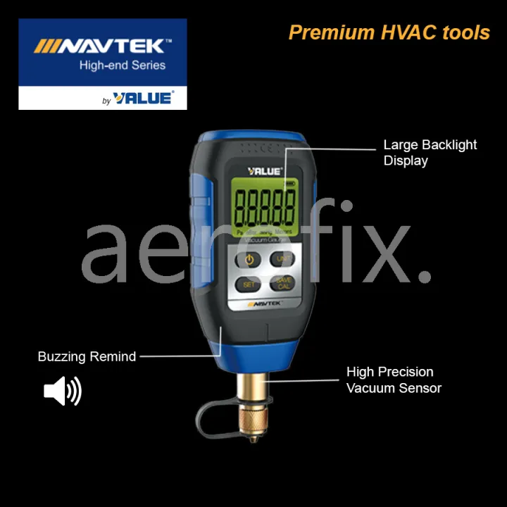 NAVTEK by VALUE Premium Digital Vacuum Gauge VMV1 Lazada