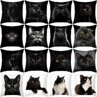 Black Cat High Cold Printed Cushion Covers Pillow Cover Pillowcases Sofa Cushions Pillow Cases Home Decor Throw Pillows Cojines