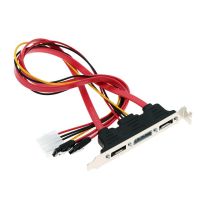 Sata แบบคู่ไปยัง2พอร์ต Esata 4 Pin Ide Power โครง Pci ช่องเสียบสายเคเบิล