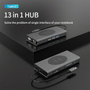 Nhiều HUB Type C HUB USB C HUB USB Hỗ Trợ PD 100W 1000M Ethernet HDMI 4K