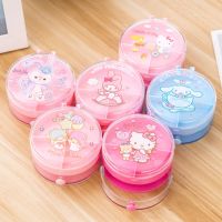 6Style Sanrioed Anime Cinnamoroll My Melody Little Twin Star Kitty Kawaii Cute Portable Drawer Jewelry Earrings Ring Storage Box