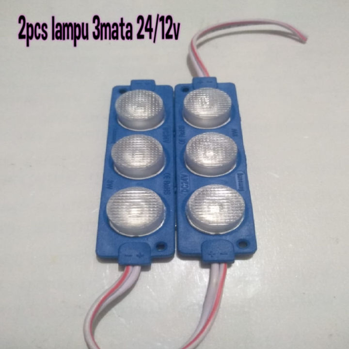 Lampu Led 3 Mata Besar 12v 24v 3 Watt Modul Led Mobil Motor Termurah